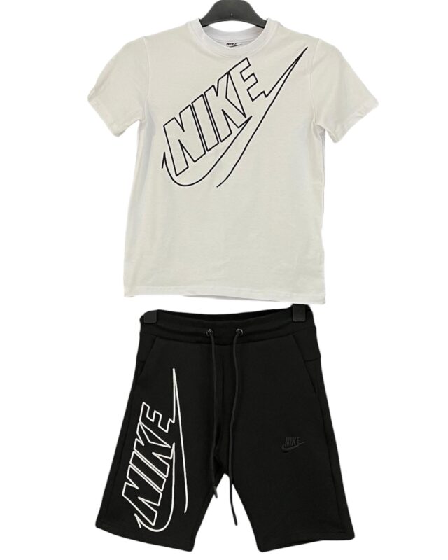 Nike детски екип бяло с черно