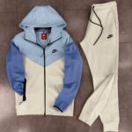 Nike tech fleece синьо и бежово