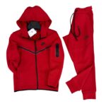 Nike Tech Fleece Червен детски екип