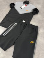 Nike tech fleece сив къс мъжки екип