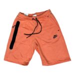 Nike tech fleece оранжеви къси панталони
