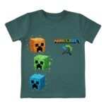 Детска тениска Minecraft Маслено-зелено