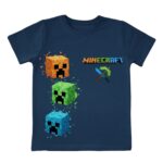 Детска тениска Minecraft Петролено-син