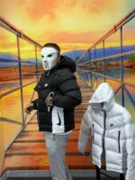 Nike яке черно и бяло